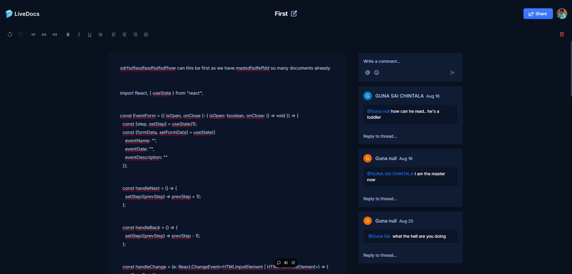 LiveDocs