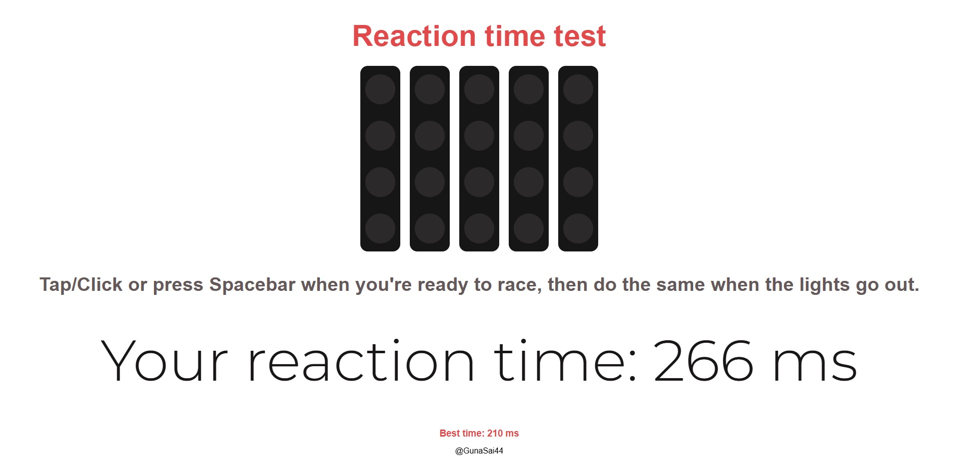 Reaction test